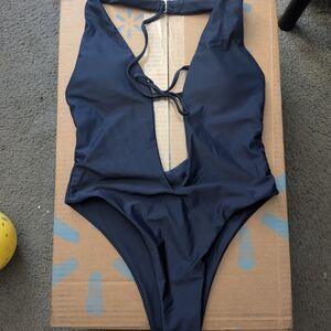 Elegant Black One-Piece Swimsuit